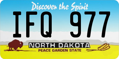ND license plate IFQ977