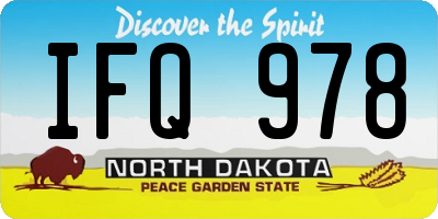 ND license plate IFQ978