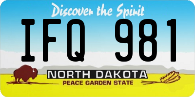 ND license plate IFQ981