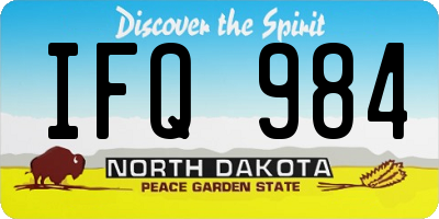 ND license plate IFQ984