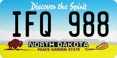 ND license plate IFQ988