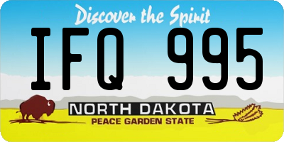ND license plate IFQ995