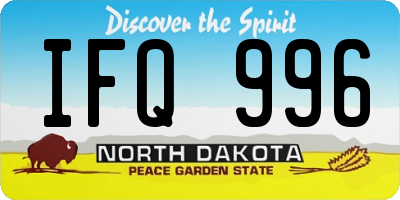 ND license plate IFQ996