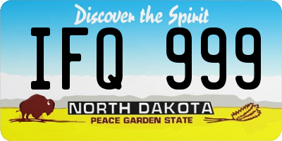 ND license plate IFQ999