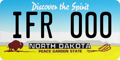 ND license plate IFR000