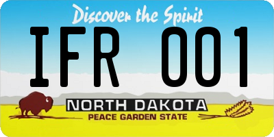 ND license plate IFR001