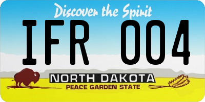 ND license plate IFR004