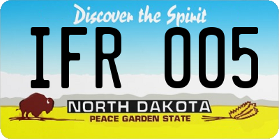 ND license plate IFR005