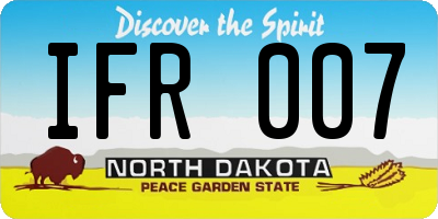 ND license plate IFR007