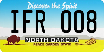 ND license plate IFR008