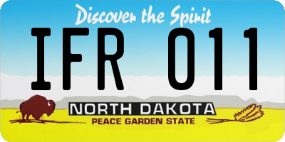 ND license plate IFR011