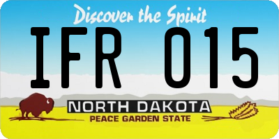 ND license plate IFR015