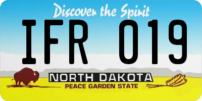 ND license plate IFR019