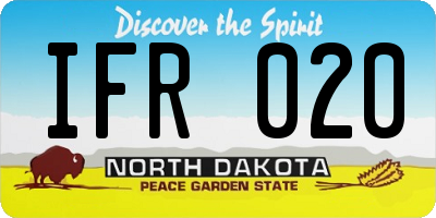 ND license plate IFR020