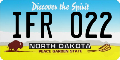 ND license plate IFR022