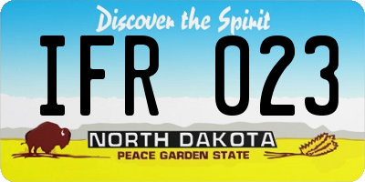 ND license plate IFR023