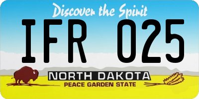 ND license plate IFR025