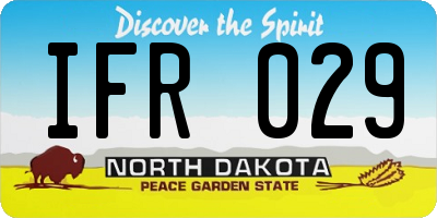 ND license plate IFR029