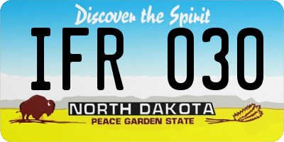 ND license plate IFR030
