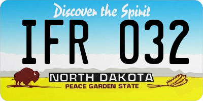 ND license plate IFR032