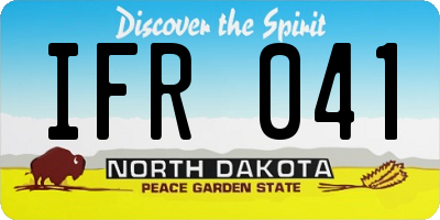ND license plate IFR041