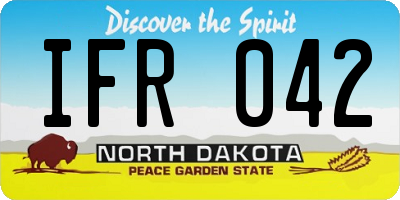 ND license plate IFR042