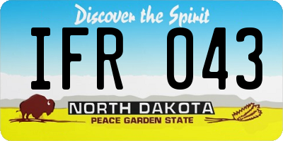 ND license plate IFR043