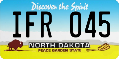 ND license plate IFR045