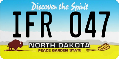 ND license plate IFR047