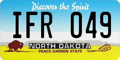 ND license plate IFR049