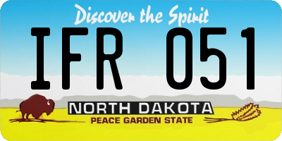 ND license plate IFR051