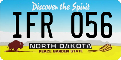 ND license plate IFR056