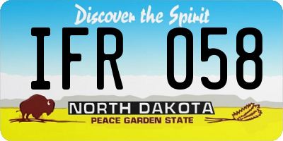 ND license plate IFR058