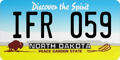 ND license plate IFR059