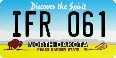 ND license plate IFR061