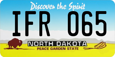 ND license plate IFR065