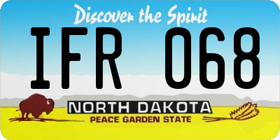 ND license plate IFR068