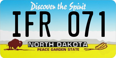 ND license plate IFR071