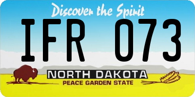 ND license plate IFR073