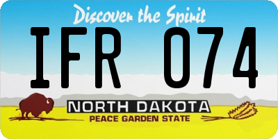ND license plate IFR074