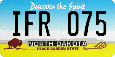 ND license plate IFR075