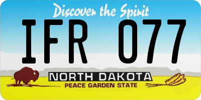ND license plate IFR077