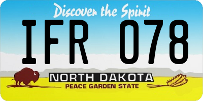 ND license plate IFR078