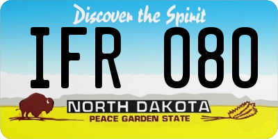 ND license plate IFR080