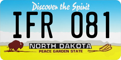 ND license plate IFR081