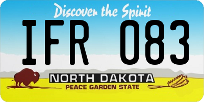 ND license plate IFR083