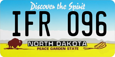 ND license plate IFR096