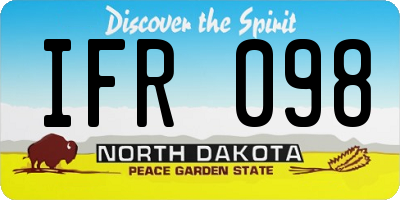 ND license plate IFR098