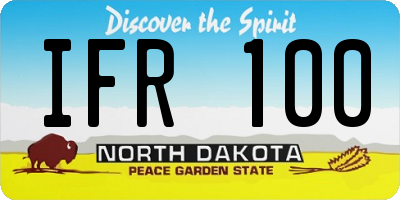 ND license plate IFR100