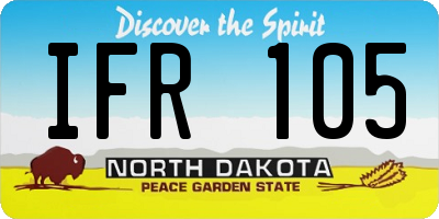 ND license plate IFR105
